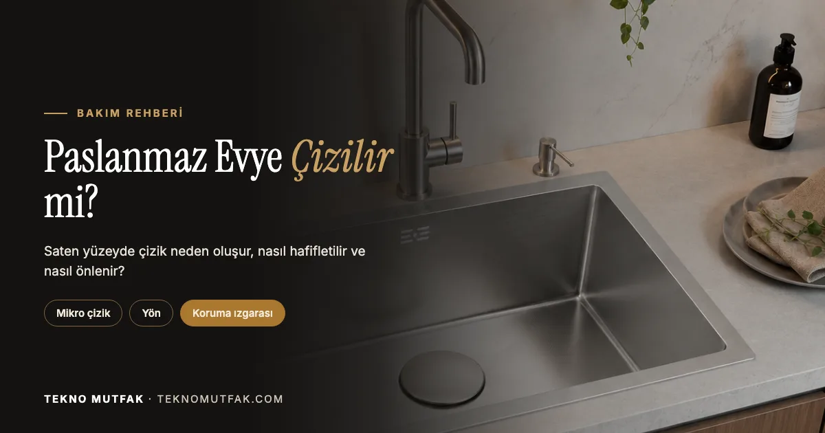 Paslanmaz Çelik Evye Çizilir mi? Çizikler Nasıl Giderilir ve Önlenir?